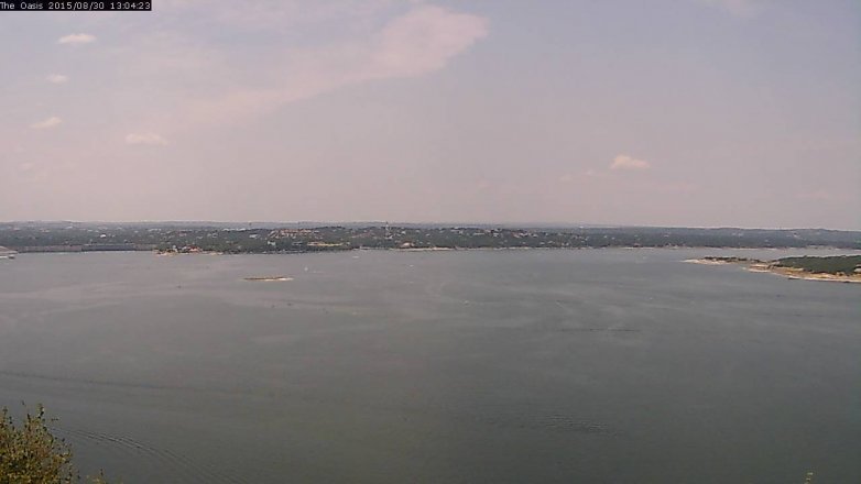 Lake Travis webcam, August 30, 2015 12:10 PM CT