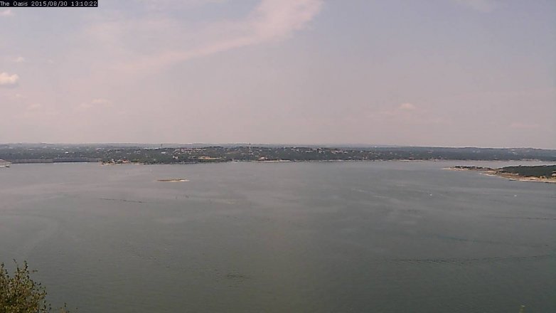 Lake Travis webcam, August 30, 2015 12:15 PM CT