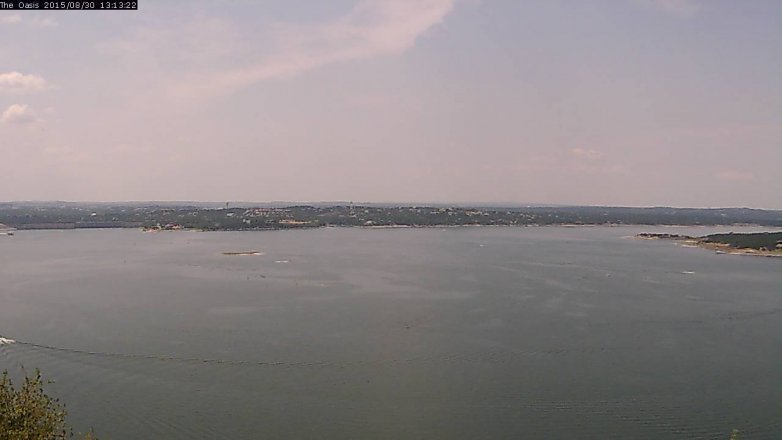Lake Travis webcam, August 30, 2015 12:20 PM CT