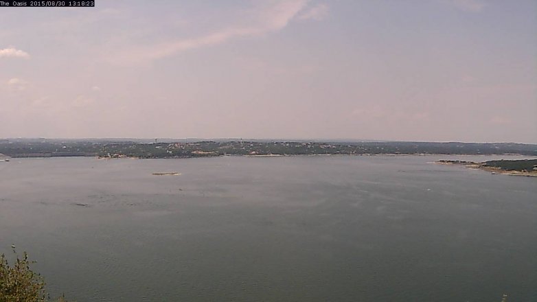 Lake Travis webcam, August 30, 2015 12:25 PM CT