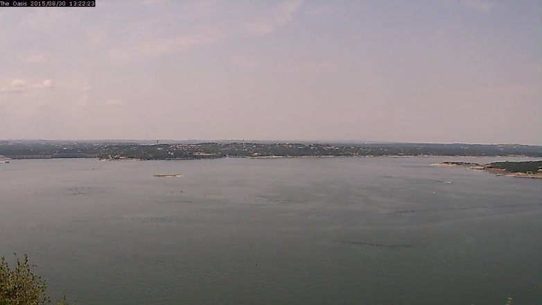 Lake Travis webcam, August 30, 2015 12:30 PM CT