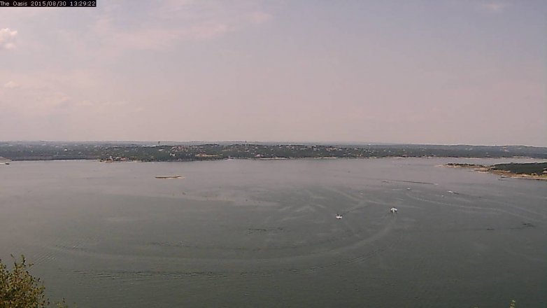 Lake Travis webcam, August 30, 2015 12:35 PM CT