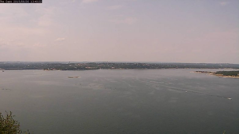 Lake Travis webcam, August 30, 2015 12:45 PM CT