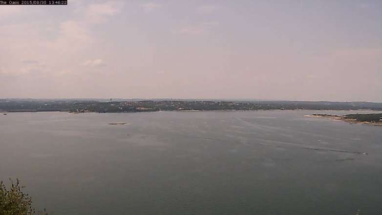 Lake Travis webcam, August 30, 2015 12:55 PM CT