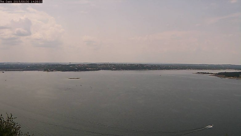Lake Travis webcam, August 30, 2015 1:35 PM CT