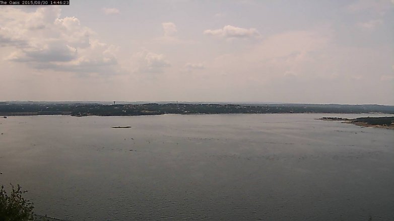 Lake Travis webcam, August 30, 2015 1:50 PM CT