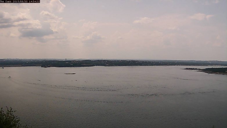 Lake Travis webcam, August 30, 2015 2:00 PM CT