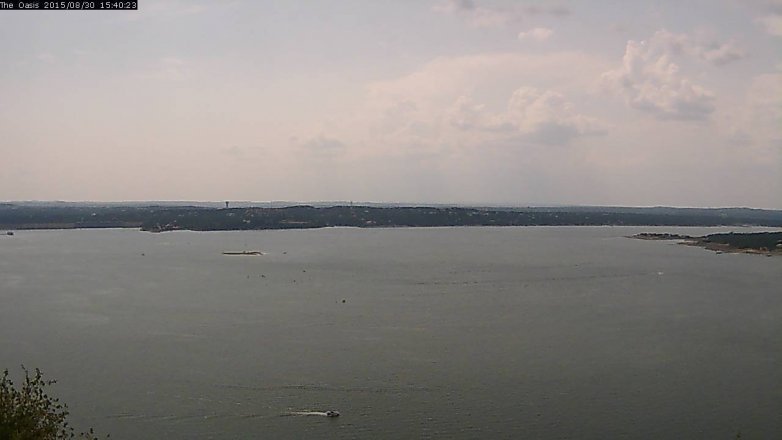 Lake Travis webcam, August 30, 2015 2:45 PM CT