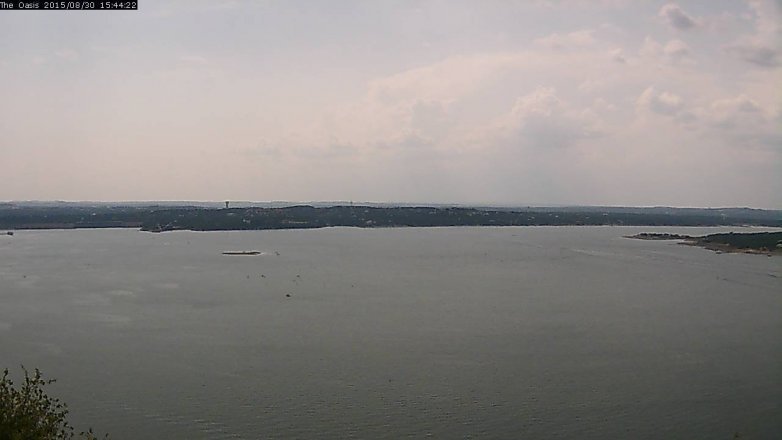Lake Travis webcam, August 30, 2015 2:50 PM CT