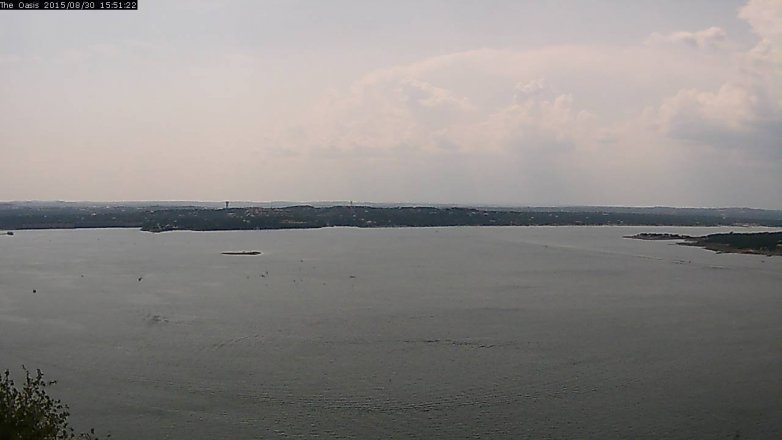 Lake Travis webcam, August 30, 2015 3:00 PM CT