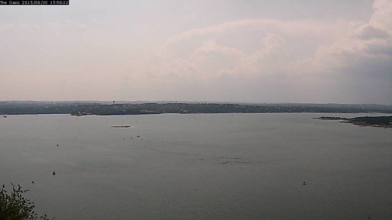 Lake Travis webcam, August 30, 2015 3:05 PM CT