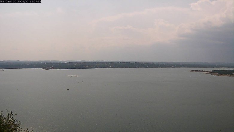 Lake Travis webcam, August 30, 2015 3:15 PM CT