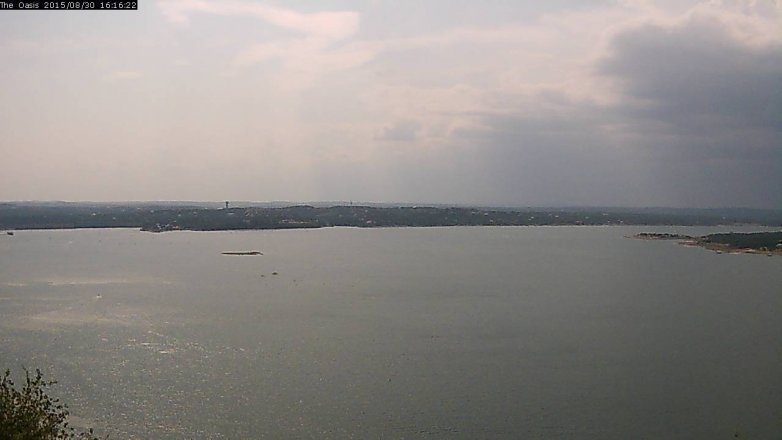 Lake Travis webcam, August 30, 2015 3:25 PM CT