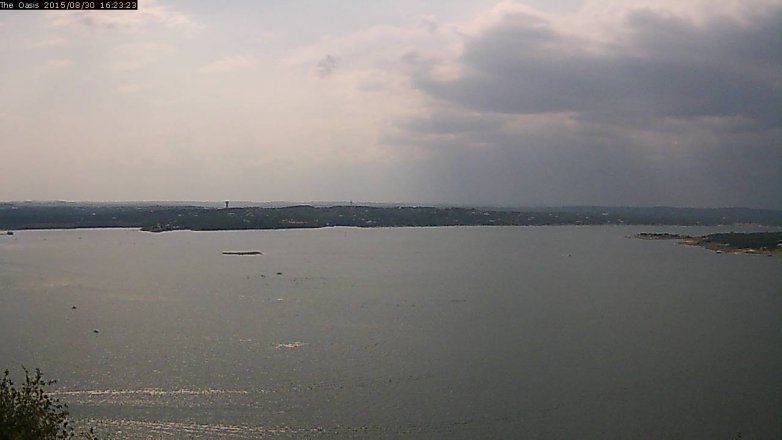 Lake Travis webcam, August 30, 2015 3:30 PM CT