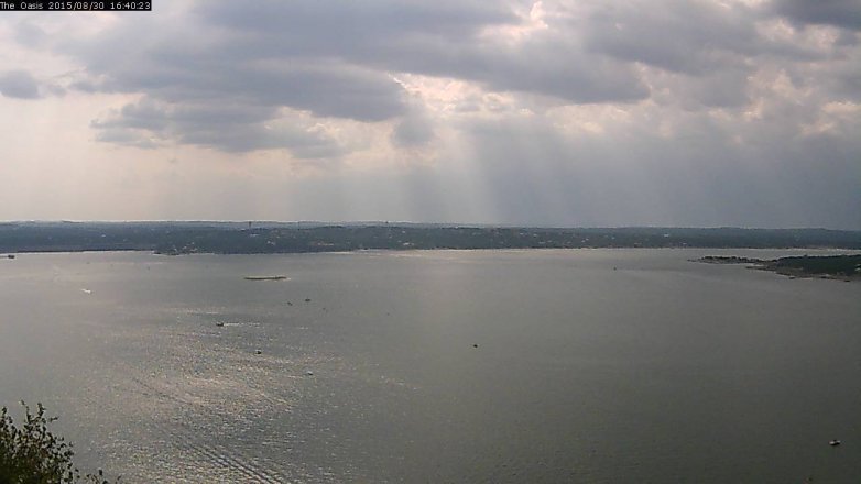 Lake Travis webcam, August 30, 2015 3:45 PM CT