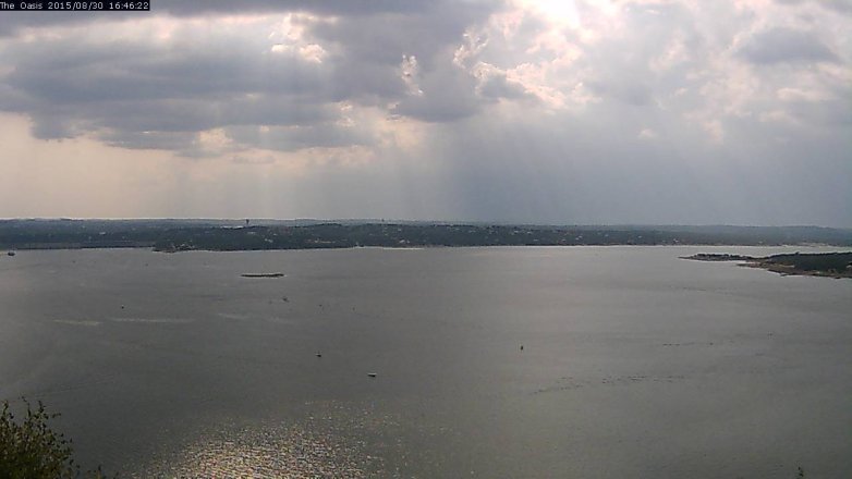 Lake Travis webcam, August 30, 2015 3:50 PM CT
