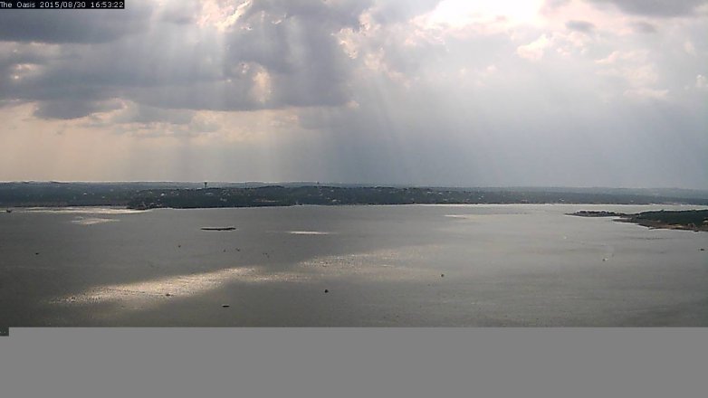 Lake Travis webcam, August 30, 2015 4:00 PM CT