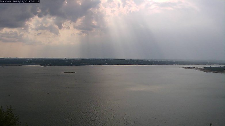 Lake Travis webcam, August 30, 2015 4:10 PM CT