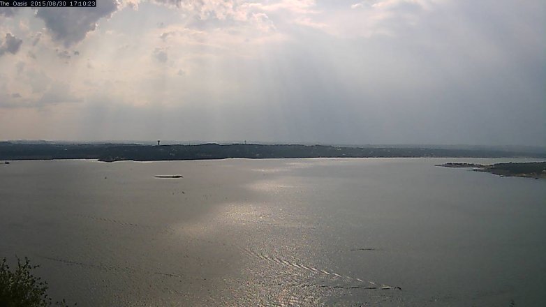 Lake Travis webcam, August 30, 2015 4:15 PM CT