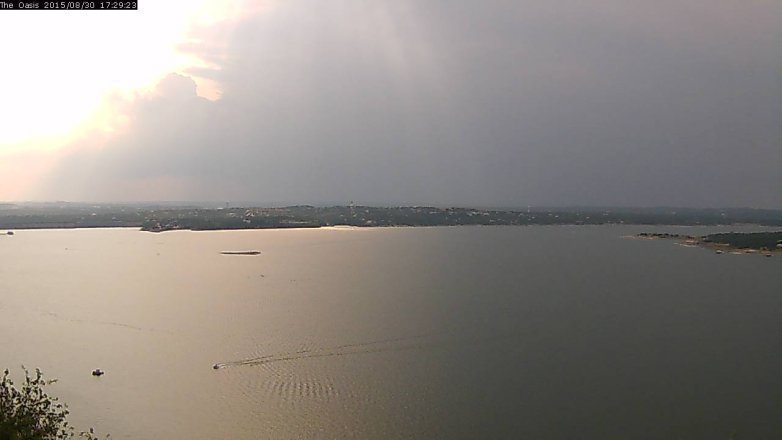 Lake Travis webcam, August 30, 2015 4:35 PM CT