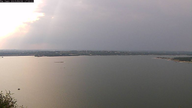 Lake Travis webcam, August 30, 2015 4:40 PM CT