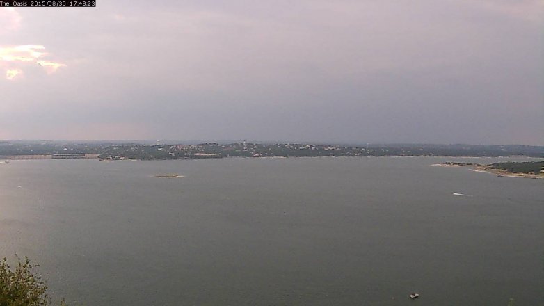 Lake Travis webcam, August 30, 2015 4:55 PM CT