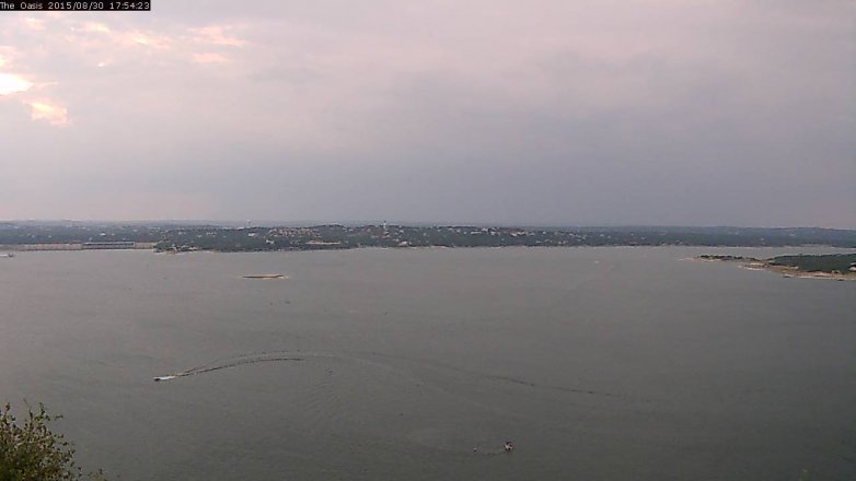 Lake Travis webcam, August 30, 2015 5:00 PM CT