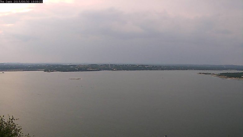 Lake Travis webcam, August 30, 2015 5:15 PM CT