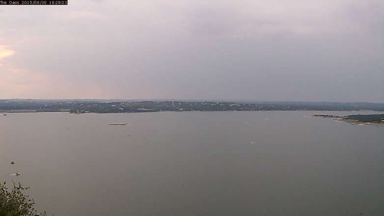 Lake Travis webcam, August 30, 2015 5:35 PM CT