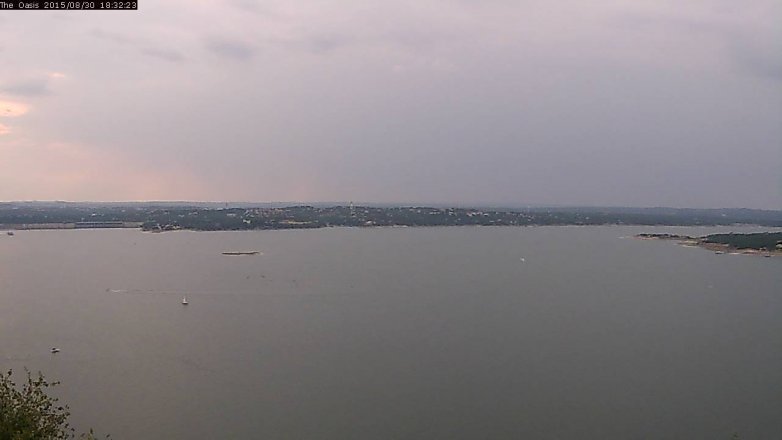 Lake Travis webcam, August 30, 2015 5:40 PM CT