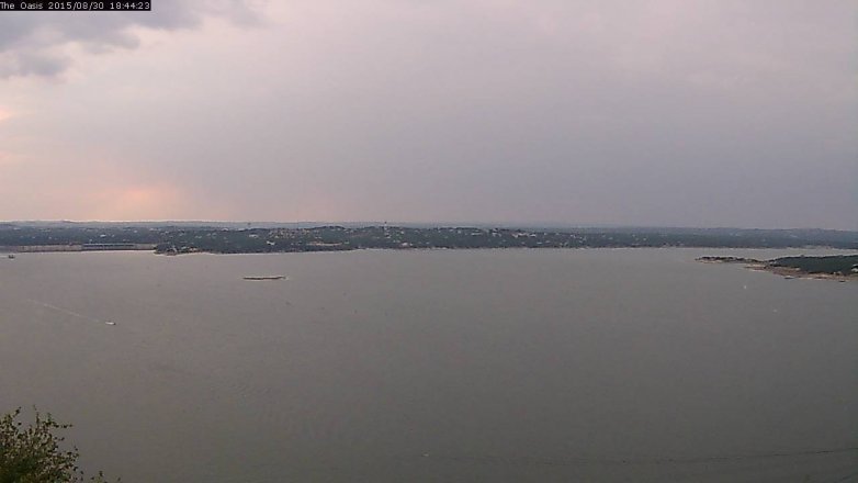 Lake Travis webcam, August 30, 2015 5:50 PM CT