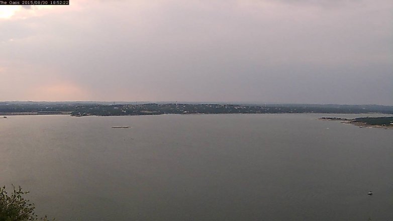 Lake Travis webcam, August 30, 2015 6:00 PM CT