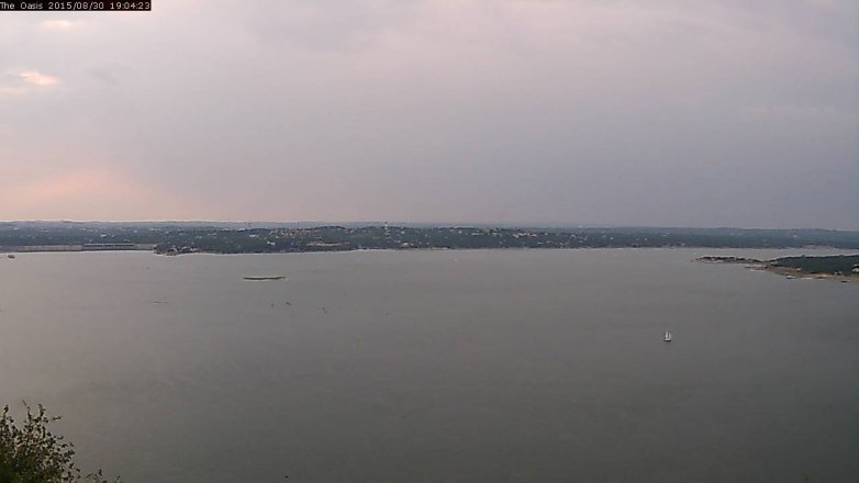 Lake Travis webcam, August 30, 2015 6:10 PM CT