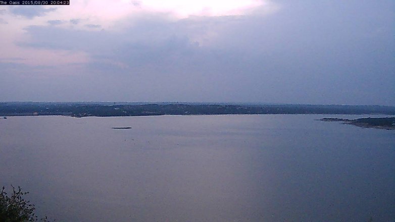 Lake Travis webcam, August 30, 2015 7:10 PM CT