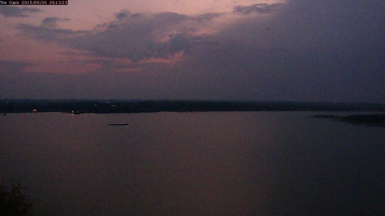 Lake Travis webcam, August 30, 2015 7:20 PM CT