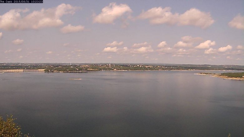 Lake Travis webcam, August 31, 2015 9:30 AM CT