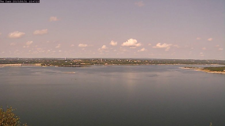 Lake Travis webcam, August 31, 2015 9:55 AM CT