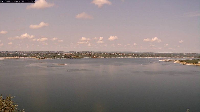 Lake Travis webcam, August 31, 2015 10:05 AM CT