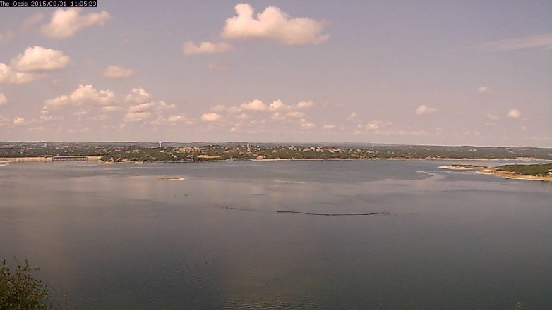 Lake Travis webcam, August 31, 2015 10:10 AM CT