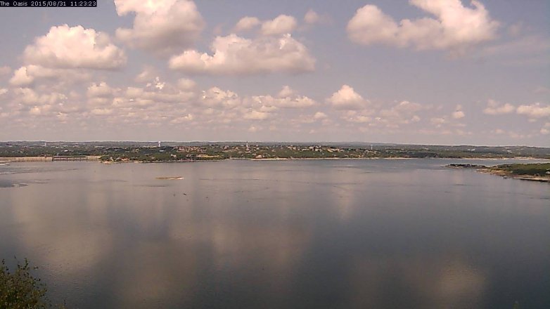 Lake Travis webcam, August 31, 2015 10:30 AM CT
