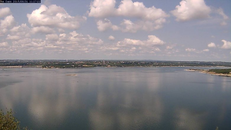 Lake Travis webcam, August 31, 2015 10:35 AM CT