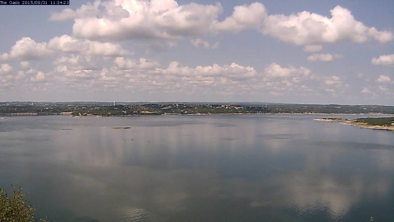 Lake Travis webcam, August 31, 2015 10:40 AM CT