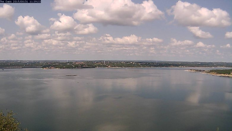 Lake Travis webcam, August 31, 2015 10:45 AM CT