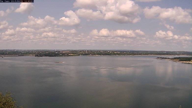 Lake Travis webcam, August 31, 2015 10:50 AM CT