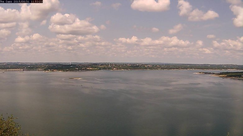 Lake Travis webcam, August 31, 2015 11:00 AM CT