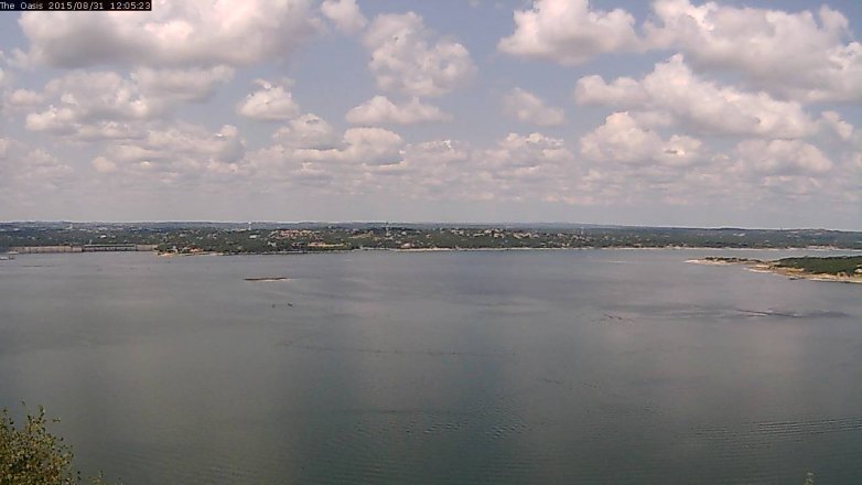 Lake Travis webcam, August 31, 2015 11:10 AM CT