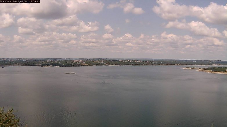 Lake Travis webcam, August 31, 2015 11:15 AM CT