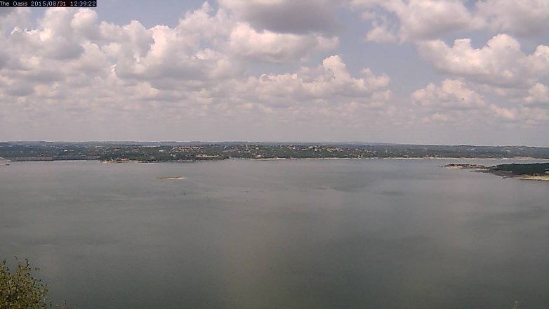 Lake Travis webcam, August 31, 2015 11:45 AM CT