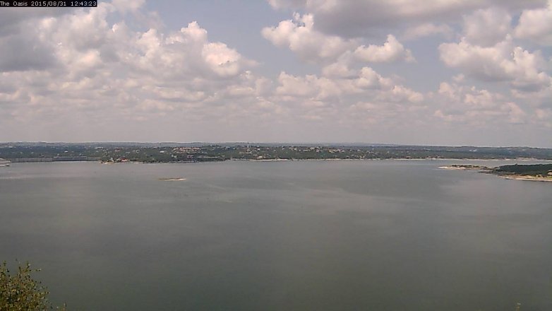 Lake Travis webcam, August 31, 2015 11:50 AM CT