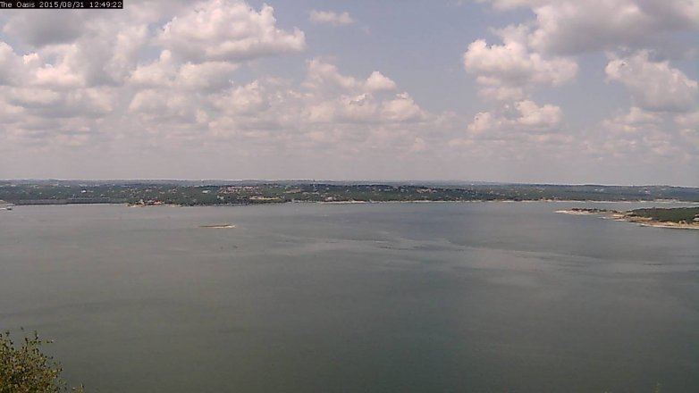 Lake Travis webcam, August 31, 2015 11:55 AM CT